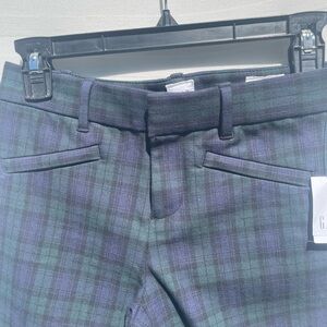 GAP Women Chinos - Navy and Green Plaid